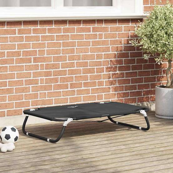 Vidaxl - Lit pour Chien 90 x 55 x 18 cm Acier Noir vidaXL 42008213 - Image 1