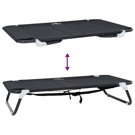 Vidaxl - Lit pour Chien 90 x 55 x 18 cm Acier Noir vidaXL 42008213 - Image 9