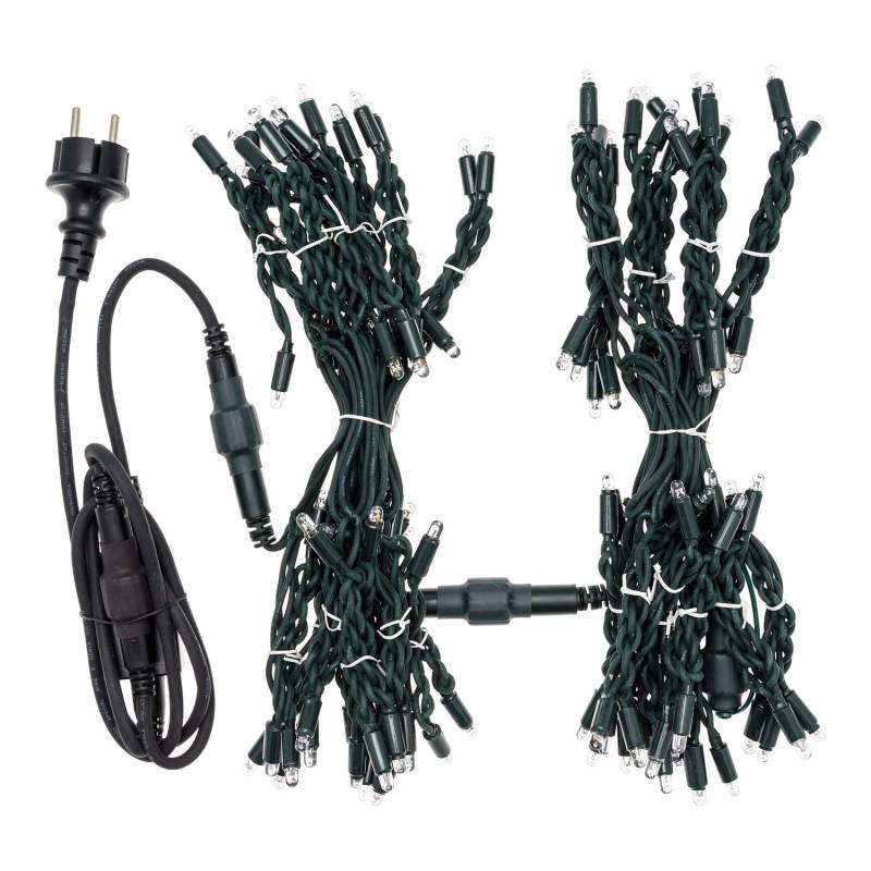 Lotti - Guirlande stalactite 3M H50cm 114 LED blanc chaud câble vert IP67 raccordable professionnel 230V extérieur Lotti - Imagen 4