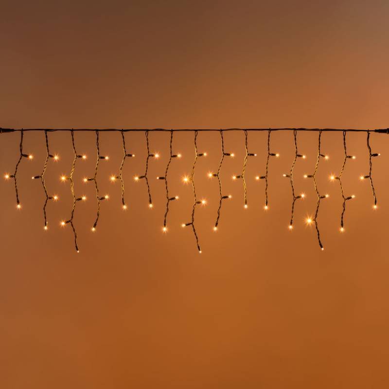 Lotti - Guirlande stalactite 3M H50cm 114 LED blanc chaud câble vert IP67 raccordable professionnel 230V extérieur Lotti - Imagen 6