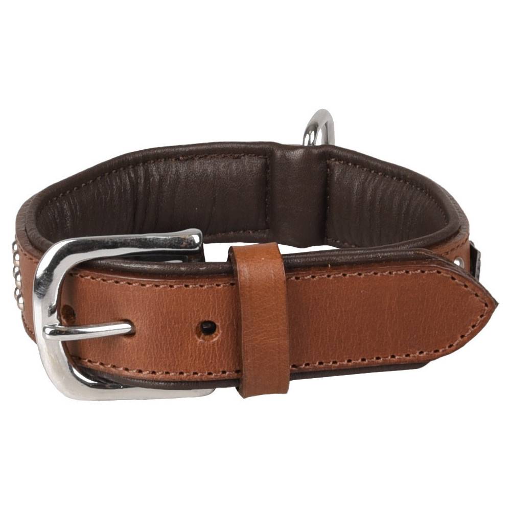 Collier Cuir SEDONA brun taille S/M 31-35 cm pour chien. - Imagen 2