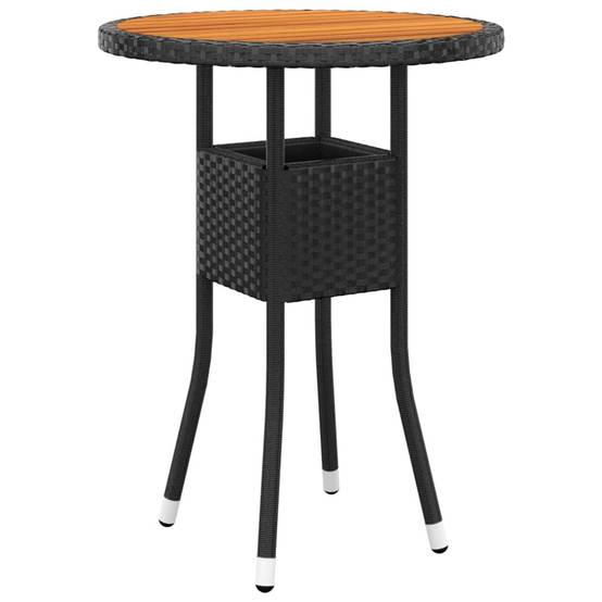 ComfortXL - Salon de Jardin 5P Rond Finition Bois d'Acacia Résine Tressée Noir – ComfortXL Outdoor Living - Image 5