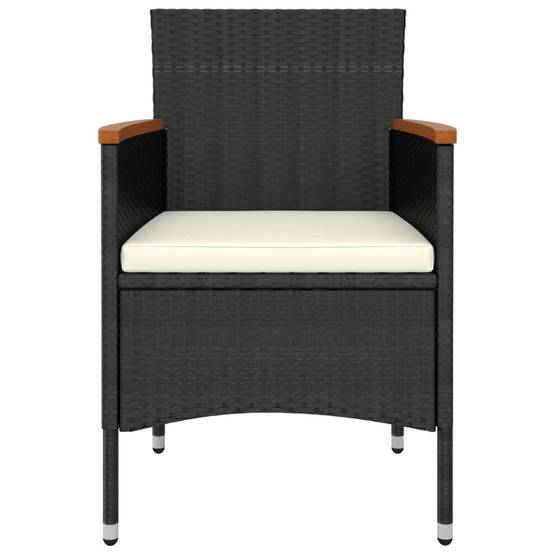 ComfortXL - Salon de Jardin 5P Rond Finition Bois d'Acacia Résine Tressée Noir – ComfortXL Outdoor Living - Image 4