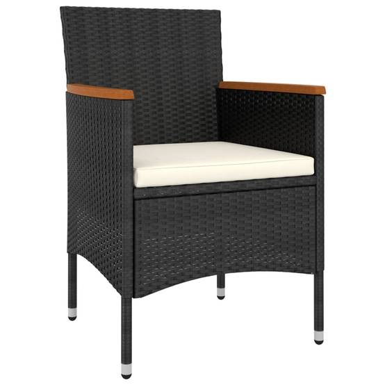 ComfortXL - Salon de Jardin 5P Rond Finition Bois d'Acacia Résine Tressée Noir – ComfortXL Outdoor Living - Image 3