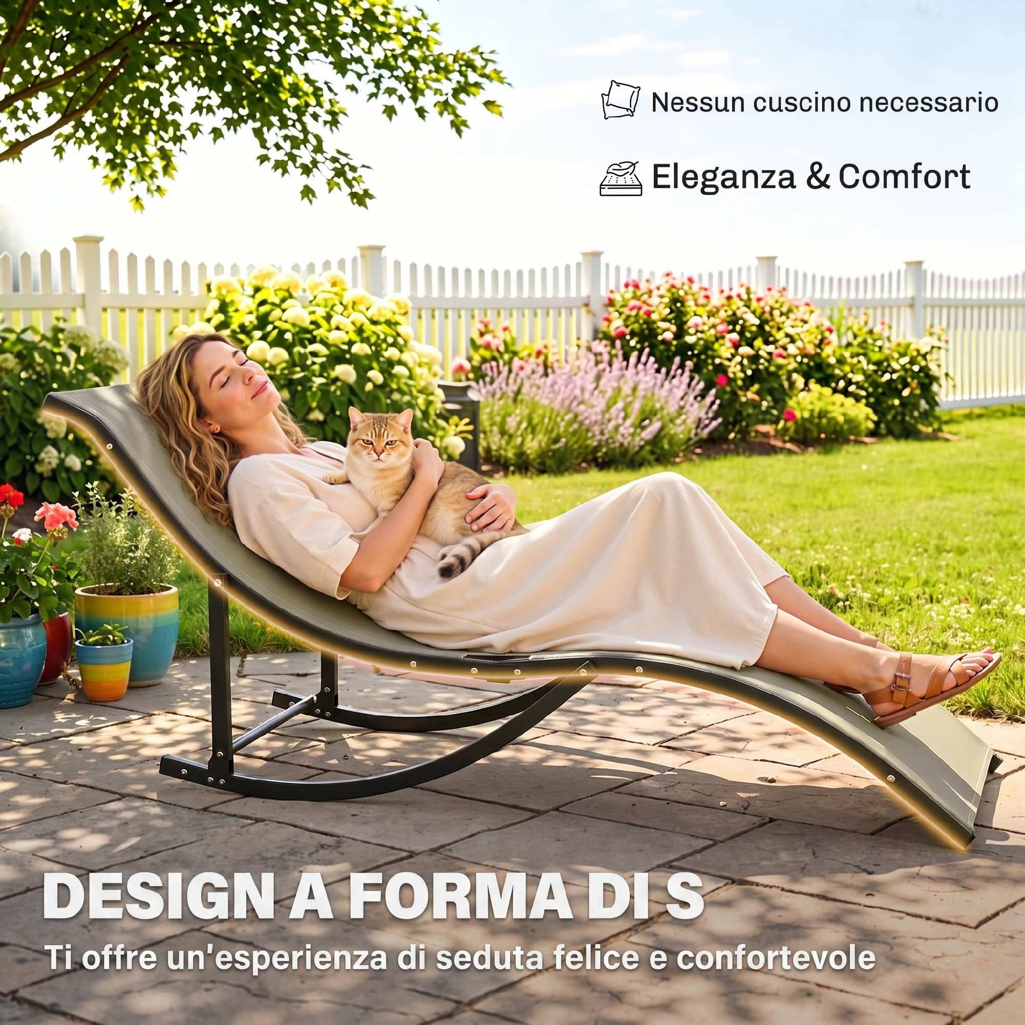 Lot de 2 transats jardin pliables, lit bronzage aluminium et textilène, 61x165x63cm - Image 6