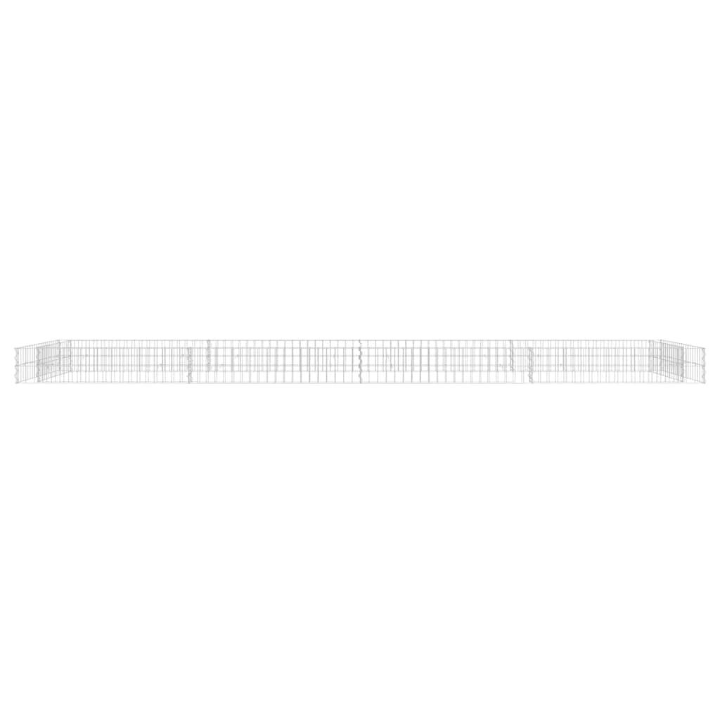 Très grande bordure gabion en acier galvanisé 400x100x20 cm – ComfortXL Outdoor Living - Image 3