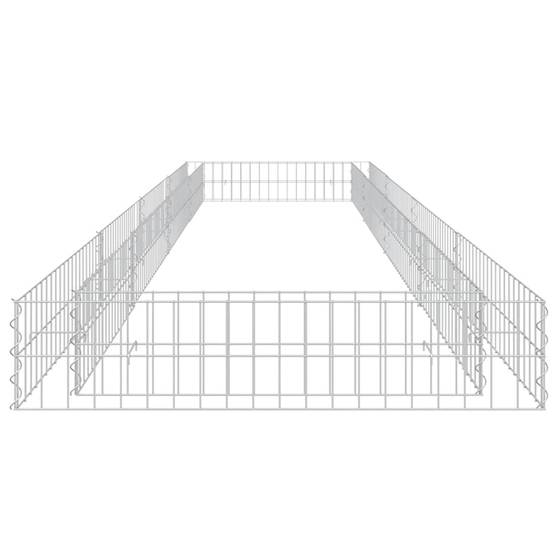 Très grande bordure gabion en acier galvanisé 400x100x20 cm – ComfortXL Outdoor Living - Image 4