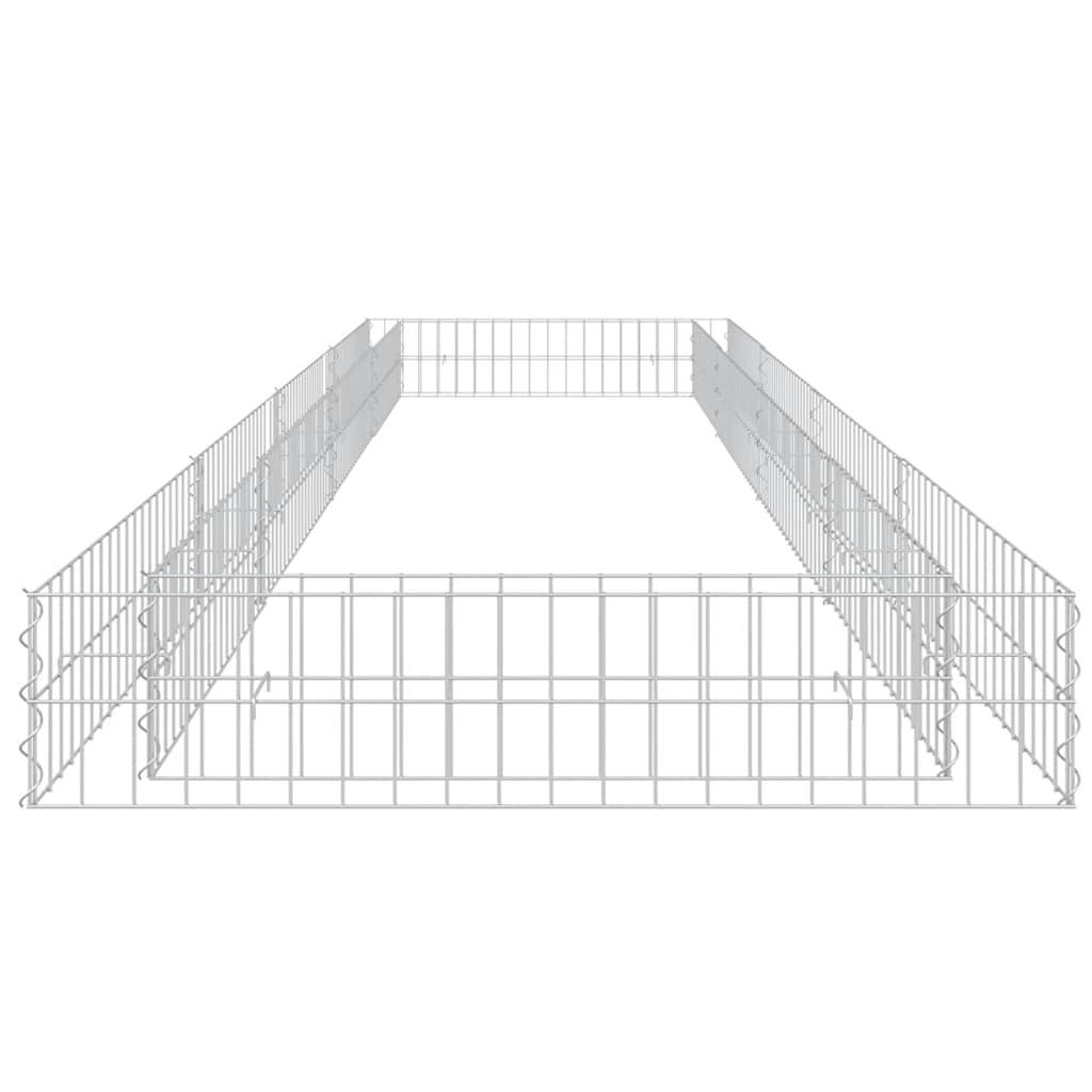 Très grande bordure gabion en acier galvanisé 400x100x20 cm – ComfortXL Outdoor Living - Image 4
