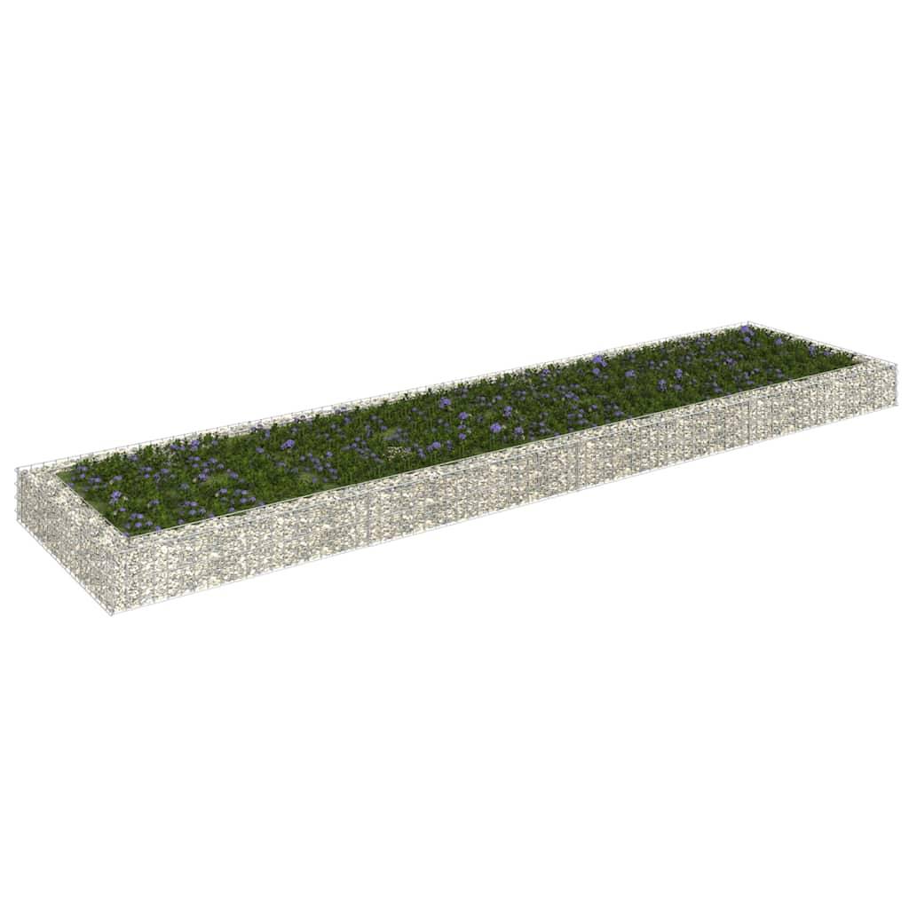 Très grande bordure gabion en acier galvanisé 400x100x20 cm – ComfortXL Outdoor Living - Image 1