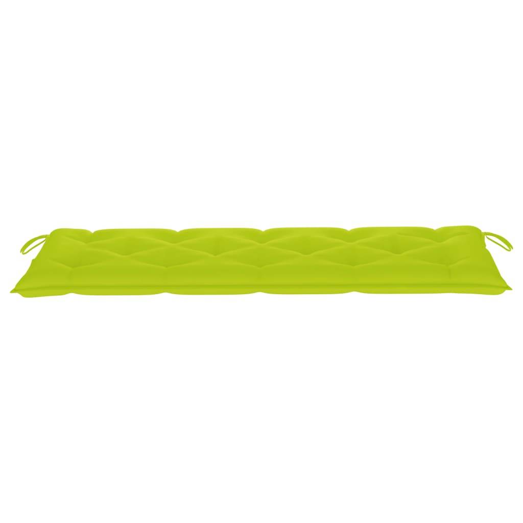 Helloshop26 - Banc de jardin meuble de patio d'extérieur terrasse empilable et coussin 159 cm bois de teck massif - Imagen 3