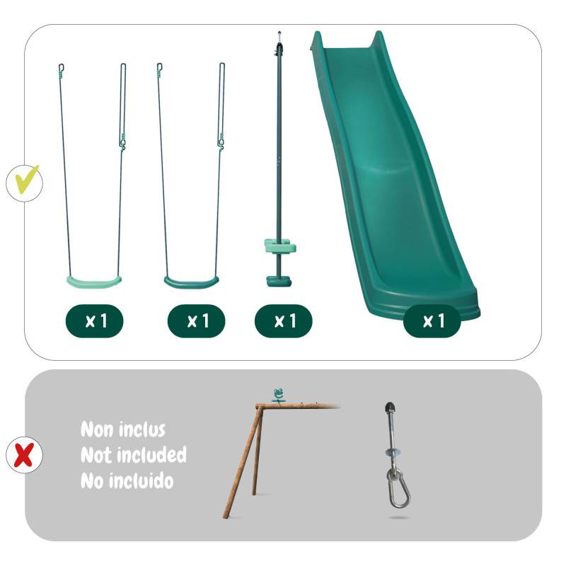 Soulet - Set 4 agrès avec face à face et toboggan pour portique COCOON - Image 6