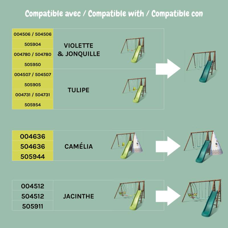 Soulet - Set 4 agrès avec face à face et toboggan pour portique COCOON - Image 7