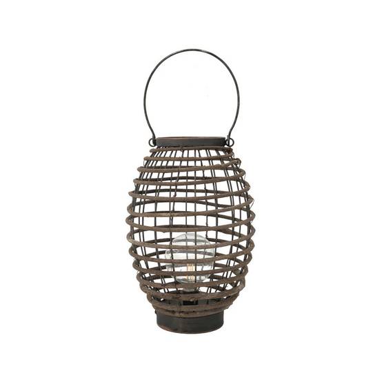 Lanterne extérieur jardin à poser ancienne bois marron 34cm Chemin de campagne - Imagen 1