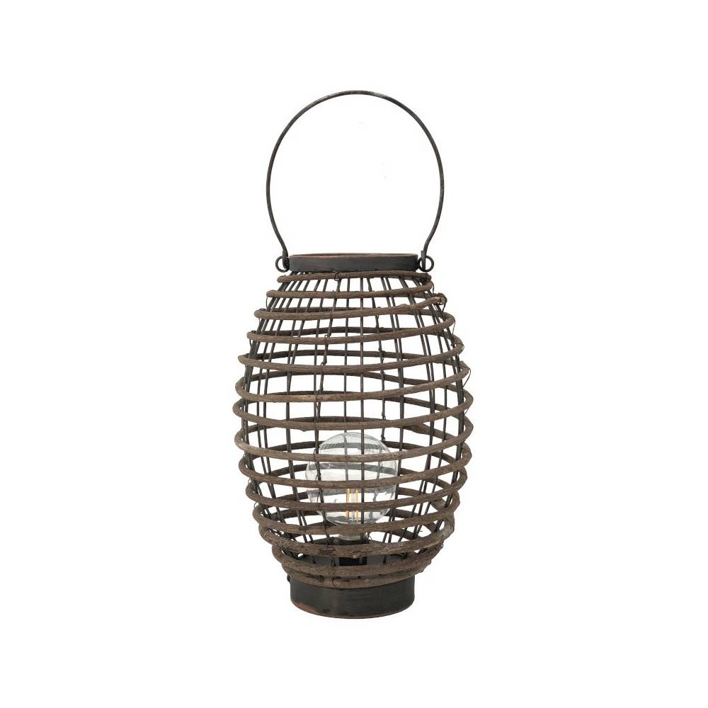 Lanterne extérieur jardin à poser ancienne bois marron 34cm Chemin de campagne - Imagen 1