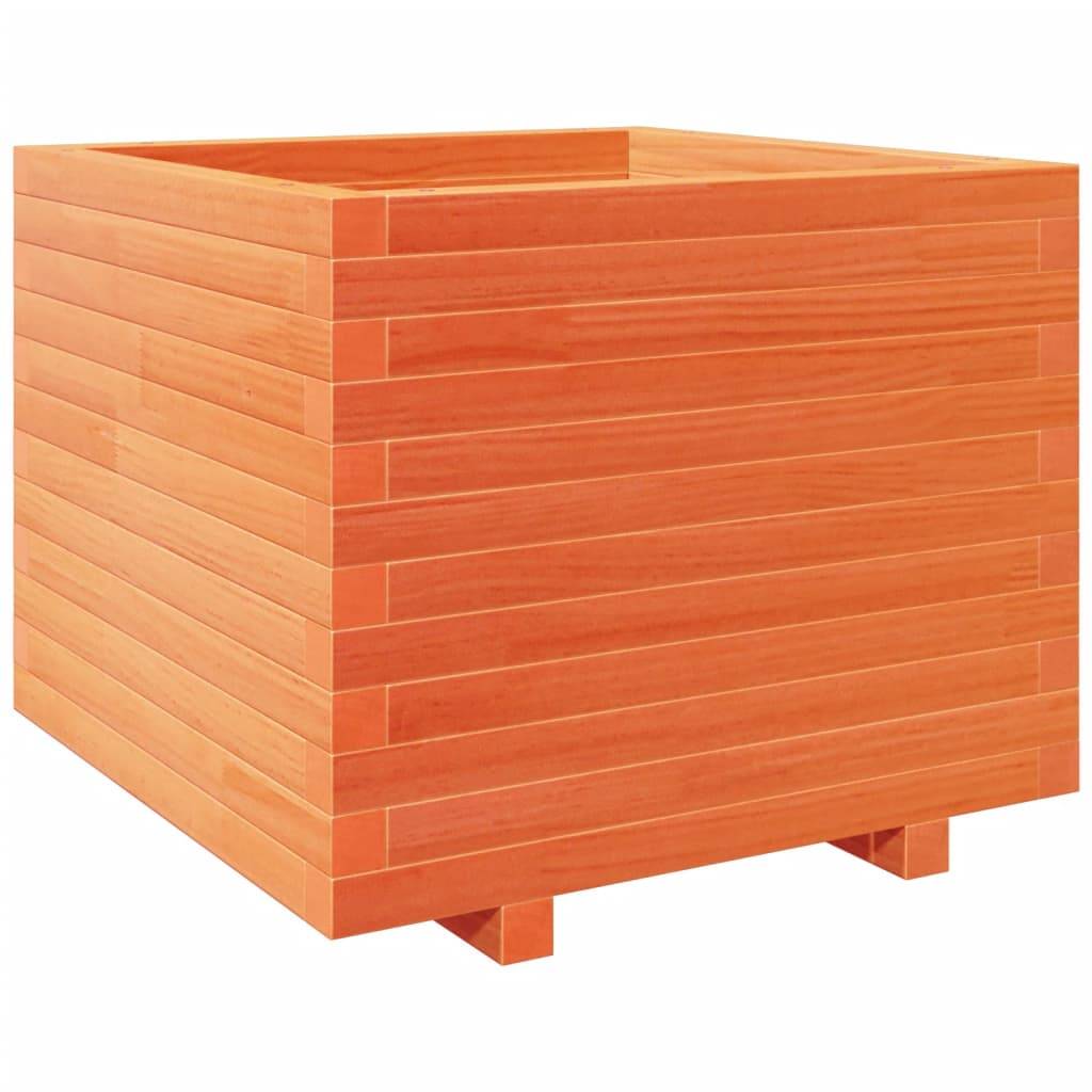 Maison Chic - Jardinière, Bac à fleurs, Pot de fleurs cire marron 60x60x49,5 cm bois de pin massif - Imagen 1