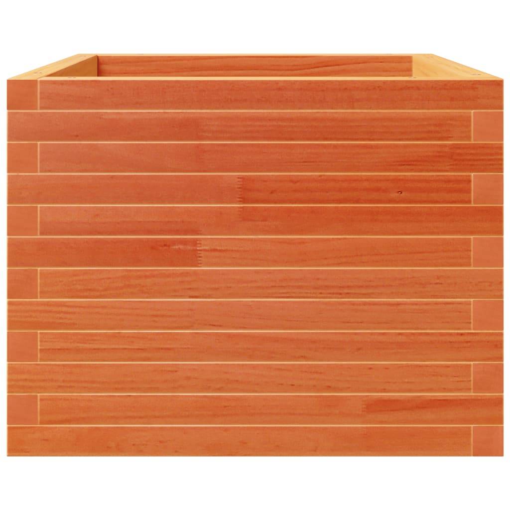 Maison Chic - Jardinière, Bac à fleurs, Pot de fleurs cire marron 60x60x49,5 cm bois de pin massif - Imagen 6