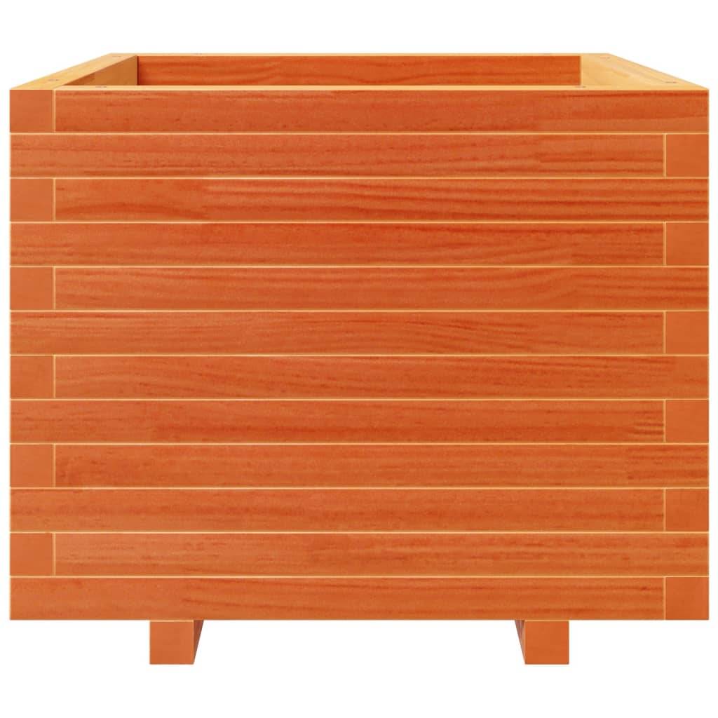Maison Chic - Jardinière, Bac à fleurs, Pot de fleurs cire marron 60x60x49,5 cm bois de pin massif - Imagen 5
