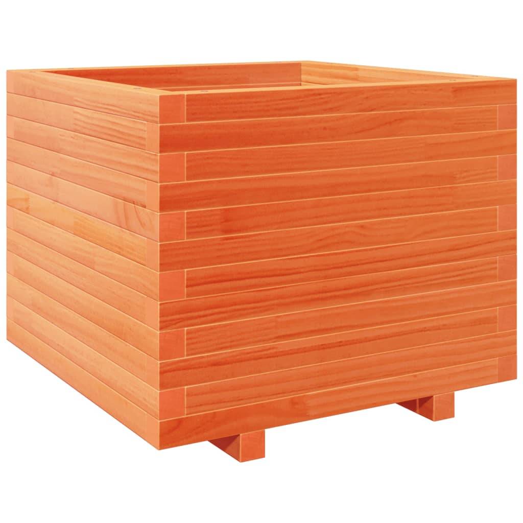 Maison Chic - Jardinière, Bac à fleurs, Pot de fleurs cire marron 60x60x49,5 cm bois de pin massif - Imagen 7