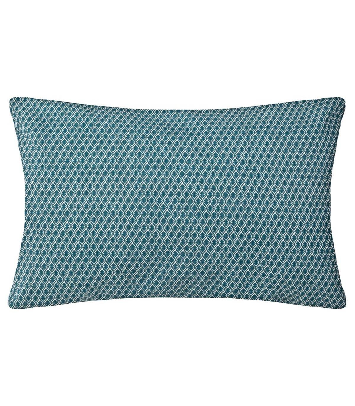 Coussin décoratif déhoussable en Coton Bleu Otto 30 x 50 cm - Imagen 1