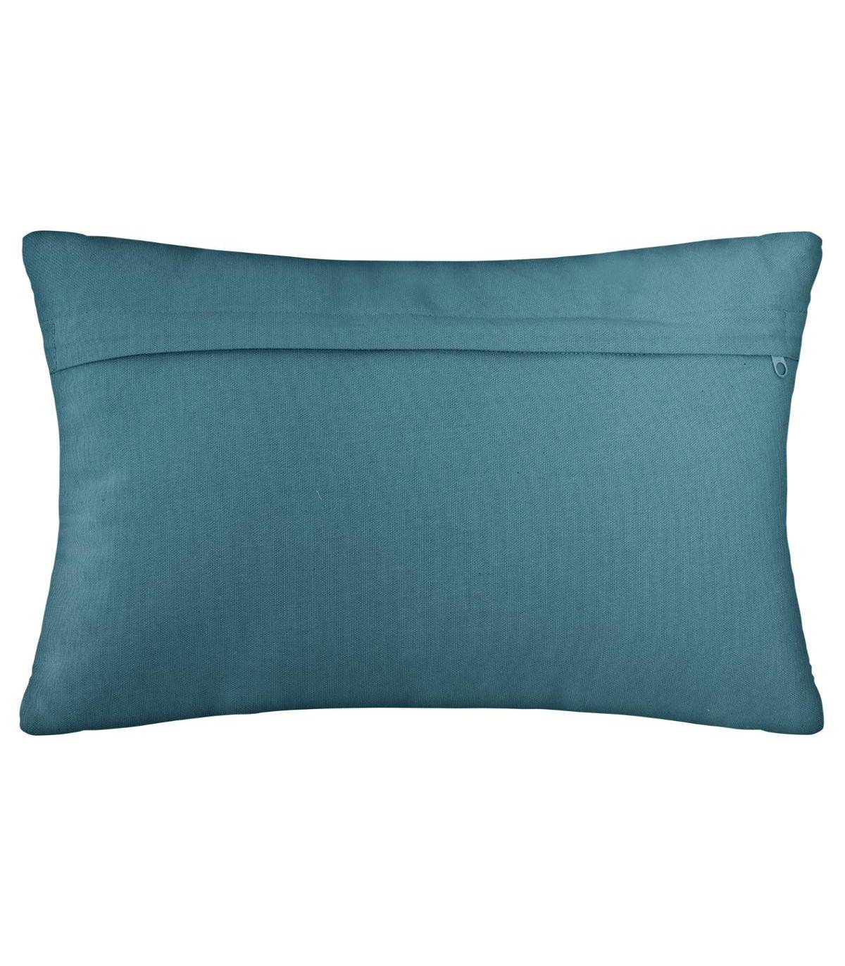 Coussin décoratif déhoussable en Coton Bleu Otto 30 x 50 cm - Imagen 2