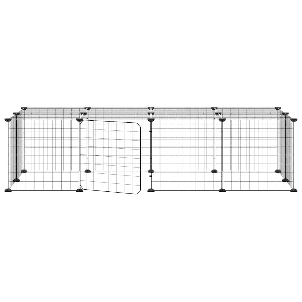 Vidaxl - Cage animaux de compagnie à 20 panneaux et porte Noir 140x70x35 cm vidaXL 3114055 - Imagen 5