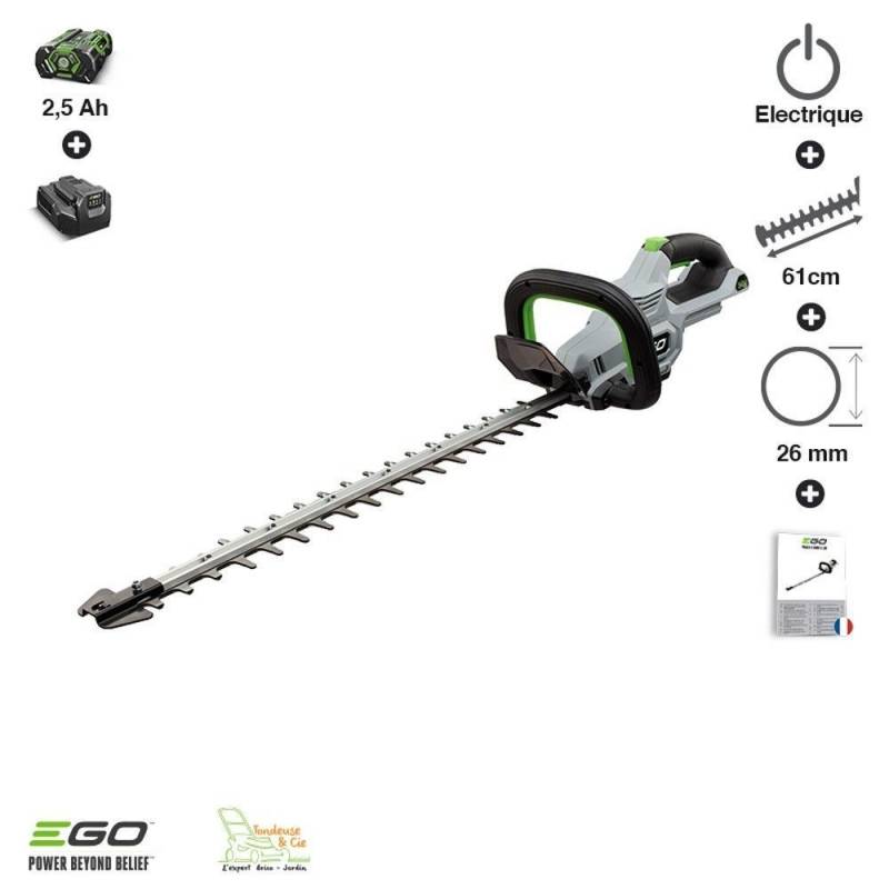 Ego Power + - Pack sculpte-haies sans fil batterie et chargeur inclus lame double 60 cm Egopower HT2410E - Imagen 1