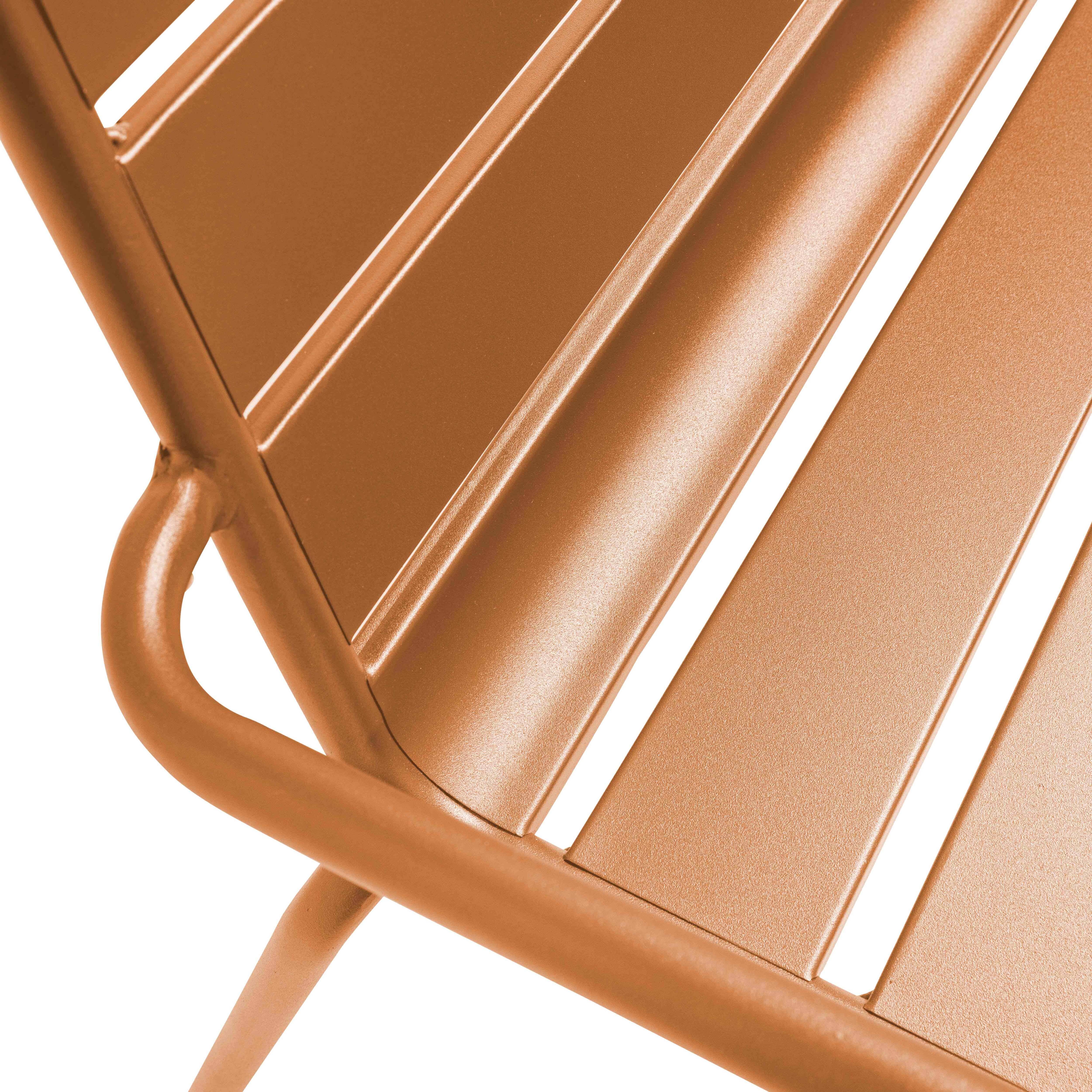 Oviala - Banc de jardin en métal caramel Palavas - Oviala - Image 4
