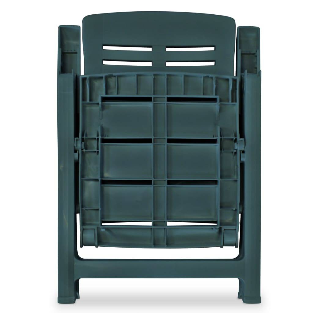 Ensemble 3 pcs de bistro - Salon De Jardin - Mobilier extérieur Plastique Vert MI681 - Image 7