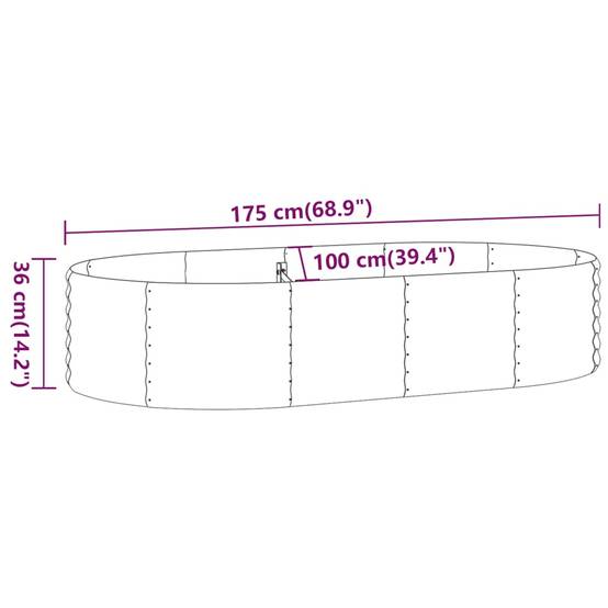Jardiniere plastique Rita Anthracite 175 X 100 X 36 cm 1-personnes - P87209A - Image 6