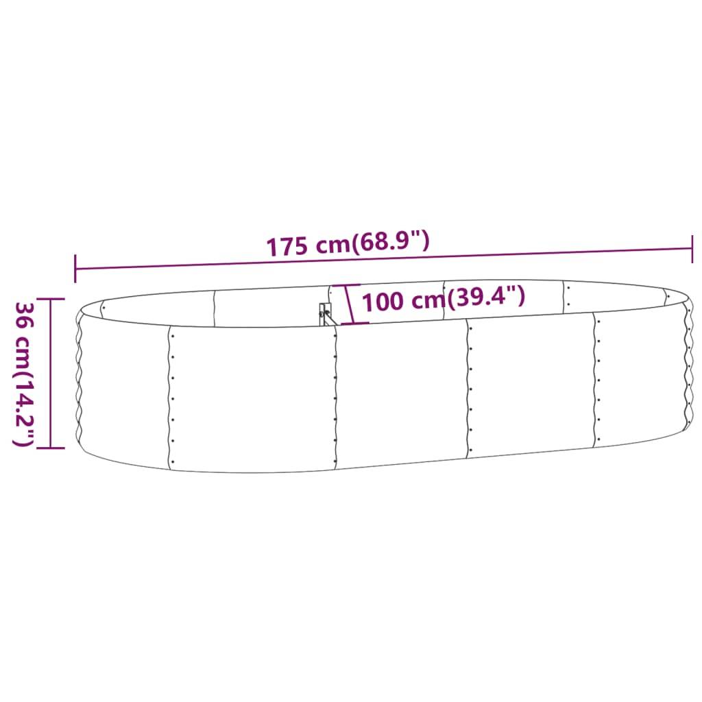 Jardiniere plastique  Rita Anthracite  175 X 100 X 36 cm  1-personnes - P87209A - Image 6