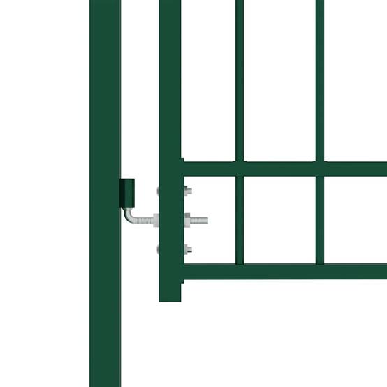 ComfortXL - Portillon d'Entrée en Acier avec Pointes de Sécurité pour Clôture Verte 100x150 cm – ComfortXL Outdoor Living - Image 3
