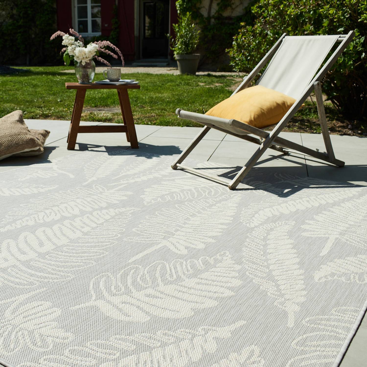 Autre - Tapis intérieur et extérieur gris 200x200cm - Imagen 3
