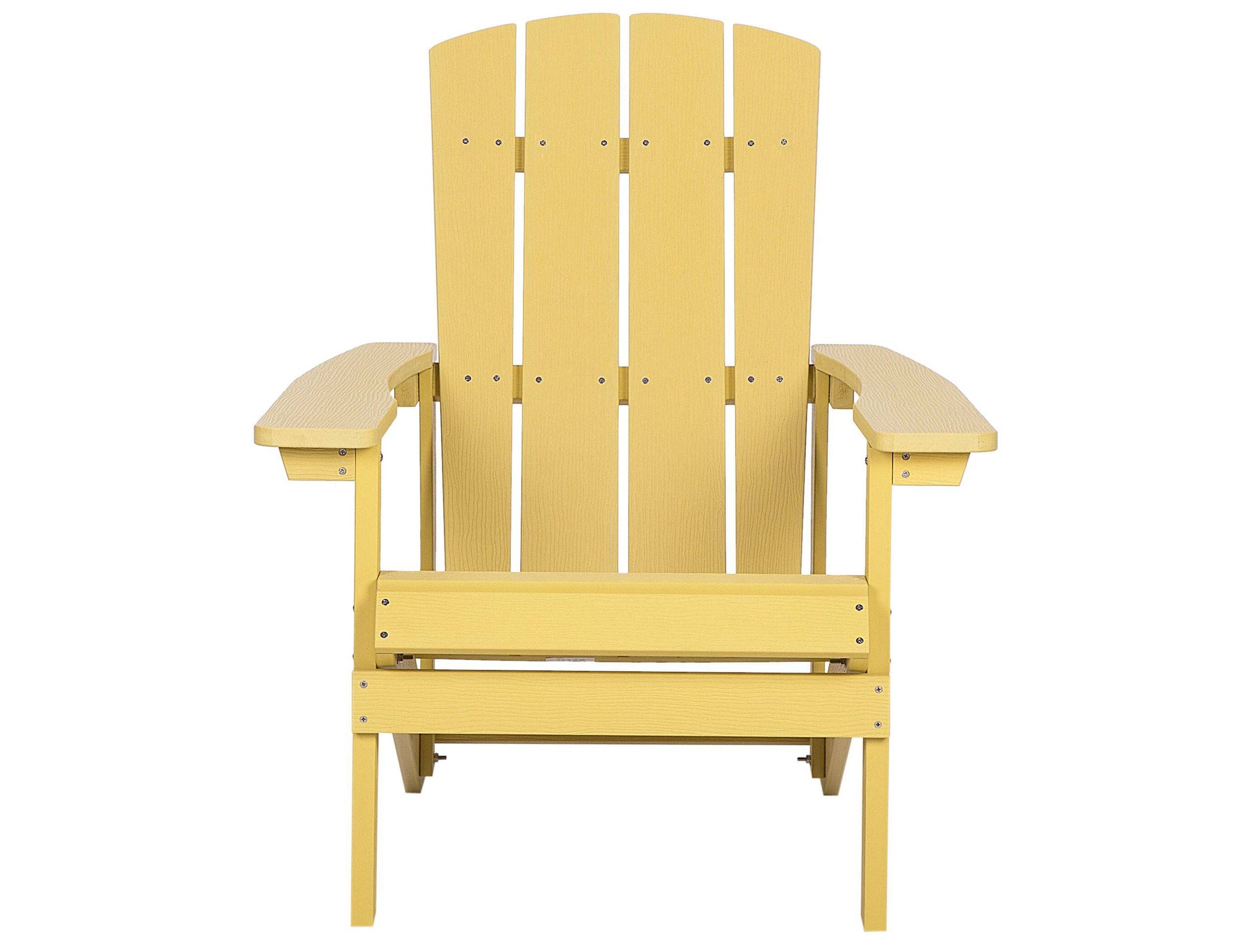Beliani - Chaise de jardin Bois synthétique Jaune ADIRONDACK - Beliani - Imagen 5