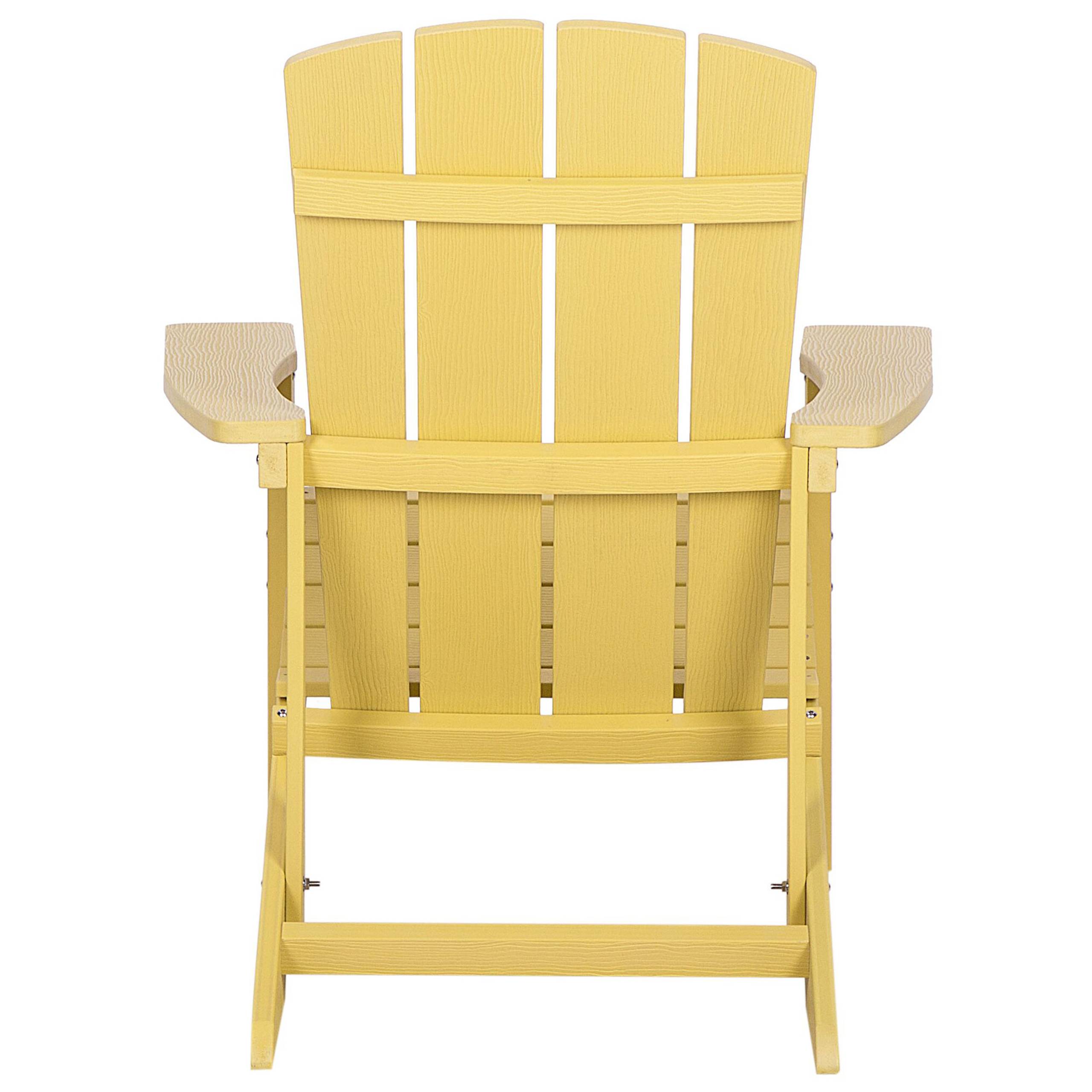 Beliani - Chaise de jardin Bois synthétique Jaune ADIRONDACK - Beliani - Imagen 7