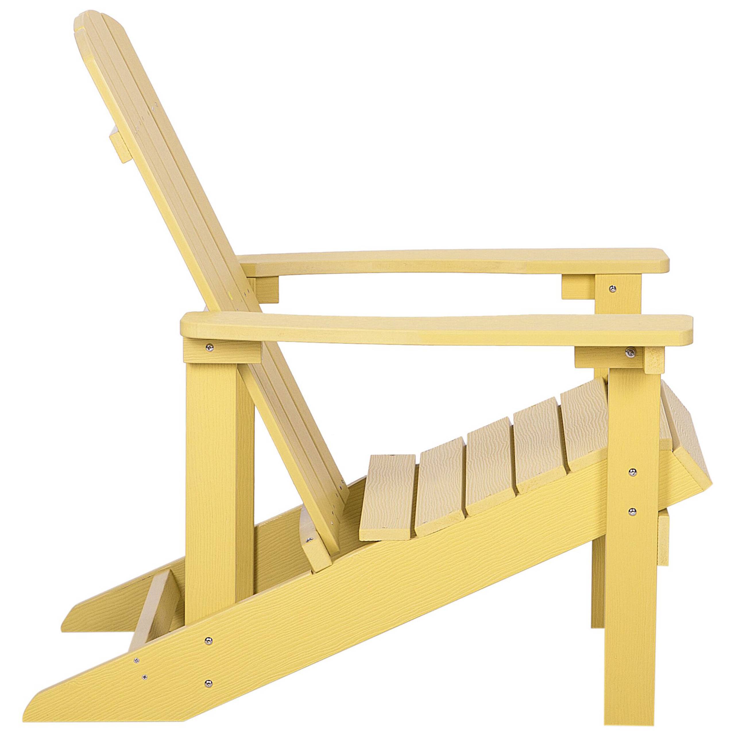 Beliani - Chaise de jardin Bois synthétique Jaune ADIRONDACK - Beliani - Imagen 6