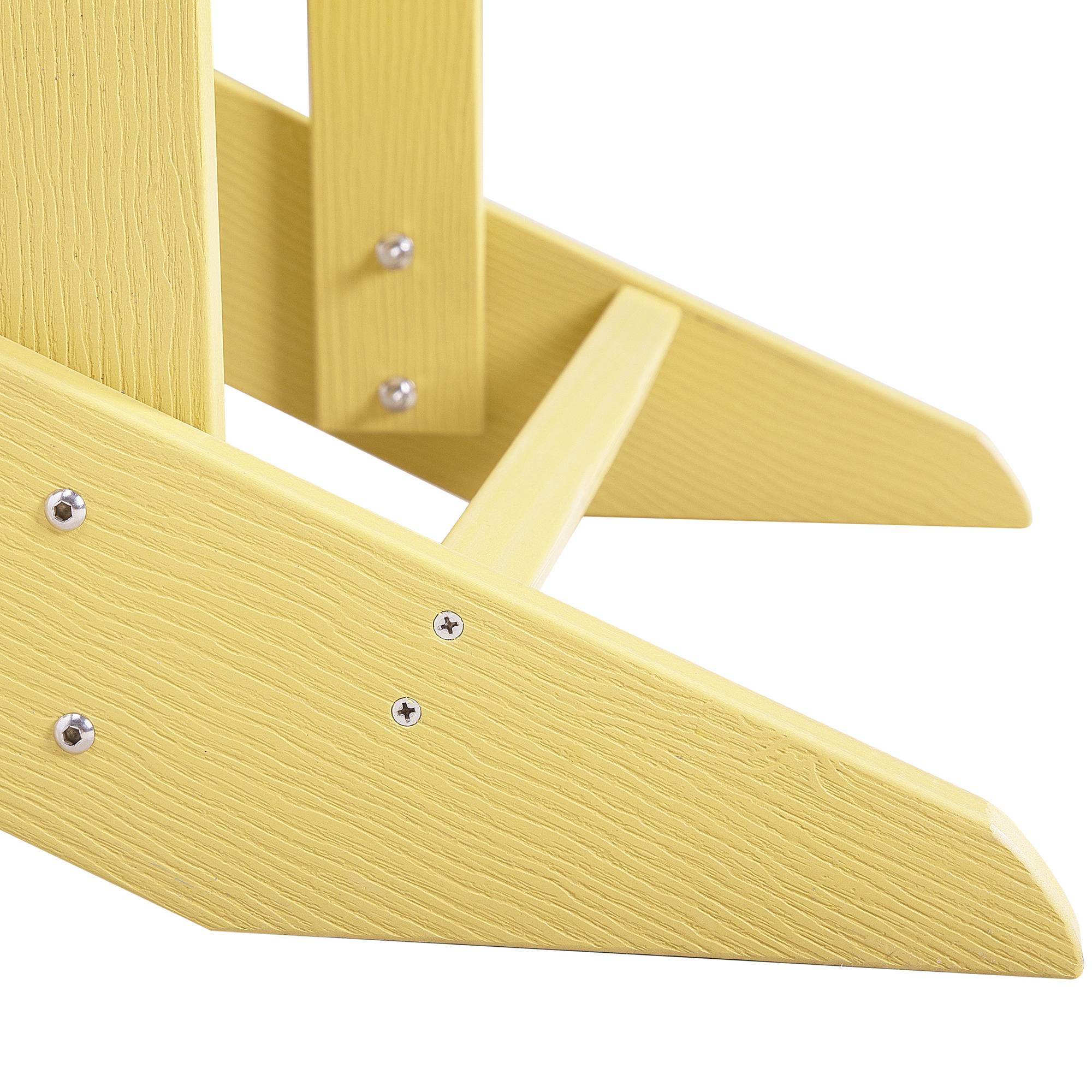 Beliani - Chaise de jardin Bois synthétique Jaune ADIRONDACK - Beliani - Imagen 9