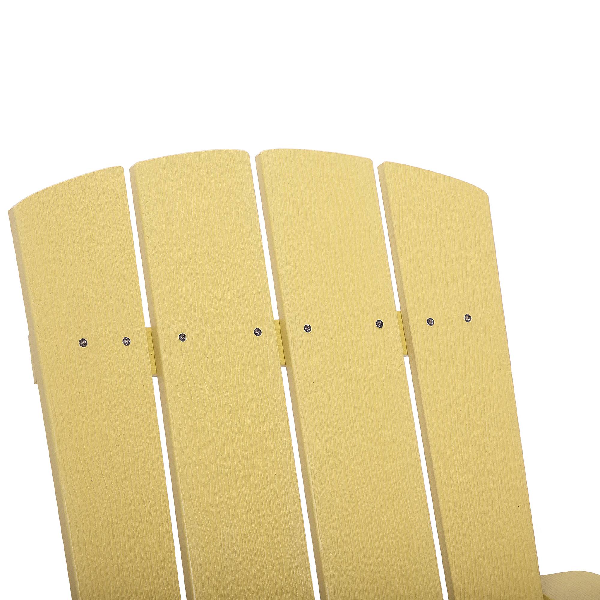 Beliani - Chaise de jardin Bois synthétique Jaune ADIRONDACK - Beliani - Imagen 8