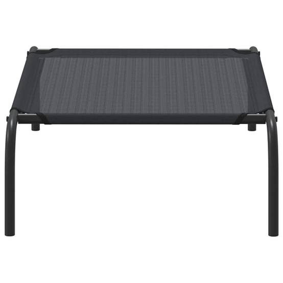 Vidaxl - Lit surélevé pour chien Noir S Textilène vidaXL 170661 - Imagen 5