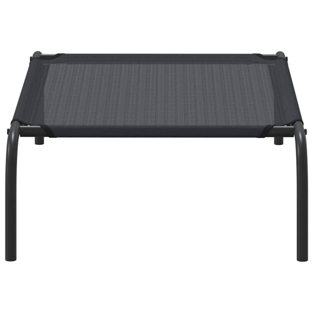 Vidaxl - Lit surélevé pour chien Noir S Textilène vidaXL 170661 - Imagen 5