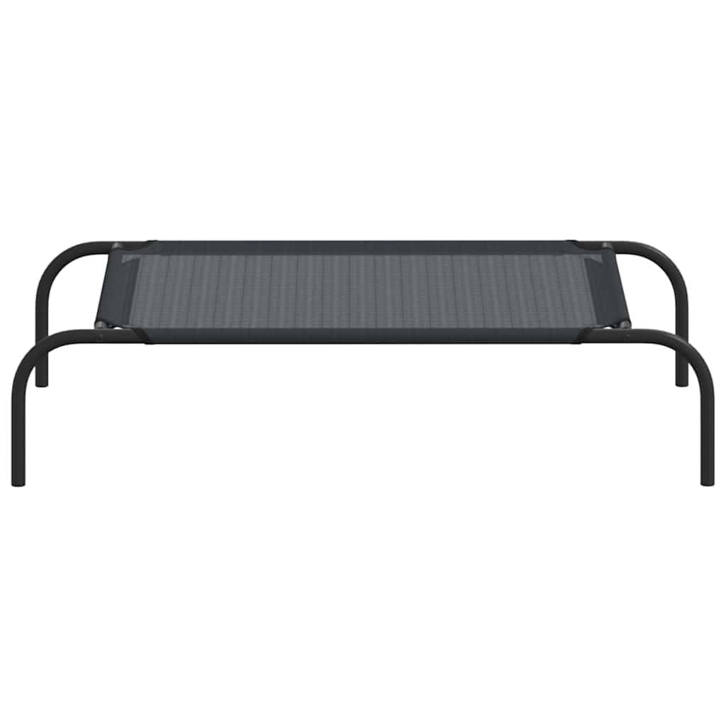 Vidaxl - Lit surélevé pour chien Noir S Textilène vidaXL 170661 - Imagen 4