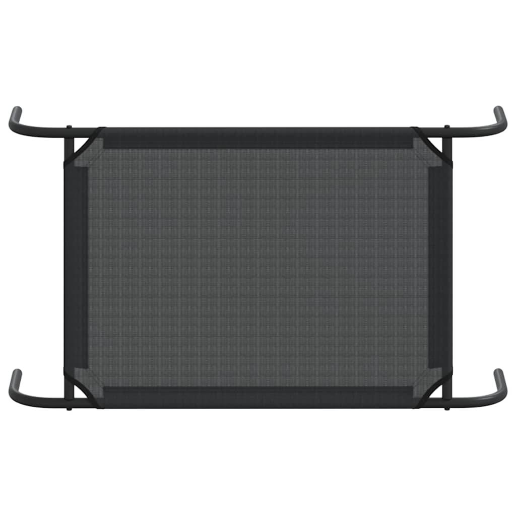 Vidaxl - Lit surélevé pour chien Noir S Textilène vidaXL 170661 - Imagen 6