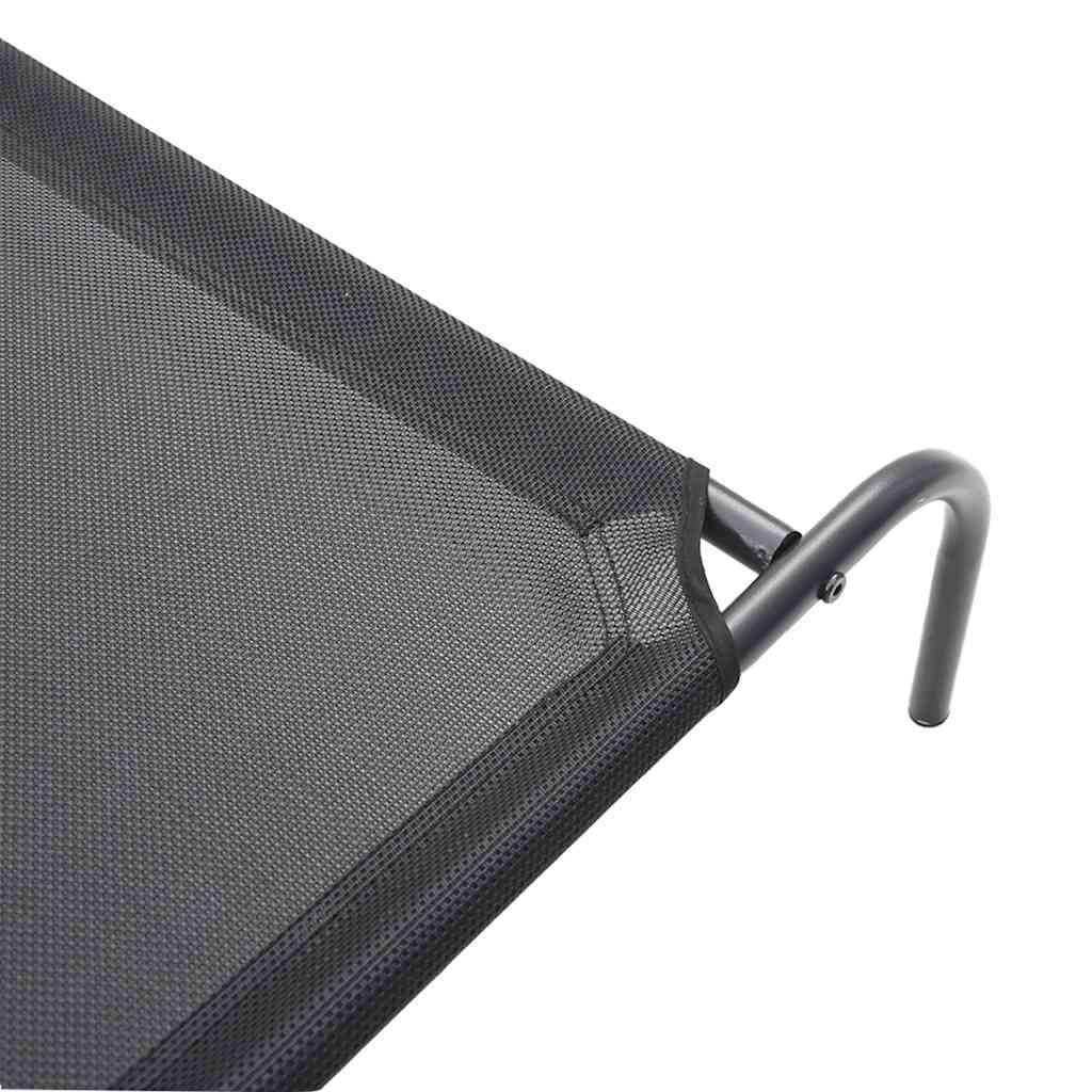 Vidaxl - Lit surélevé pour chien Noir S Textilène vidaXL 170661 - Imagen 7