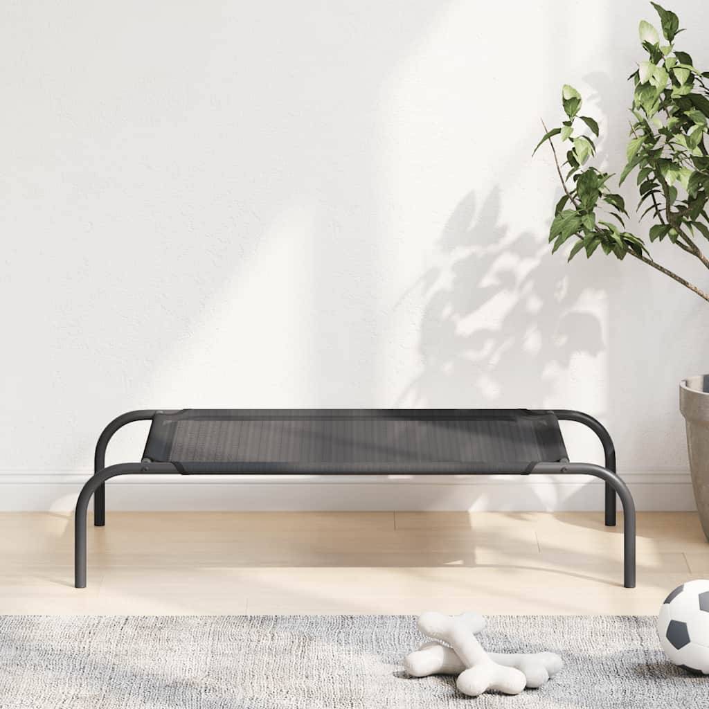 Vidaxl - Lit surélevé pour chien Noir S Textilène vidaXL 170661 - Imagen 1