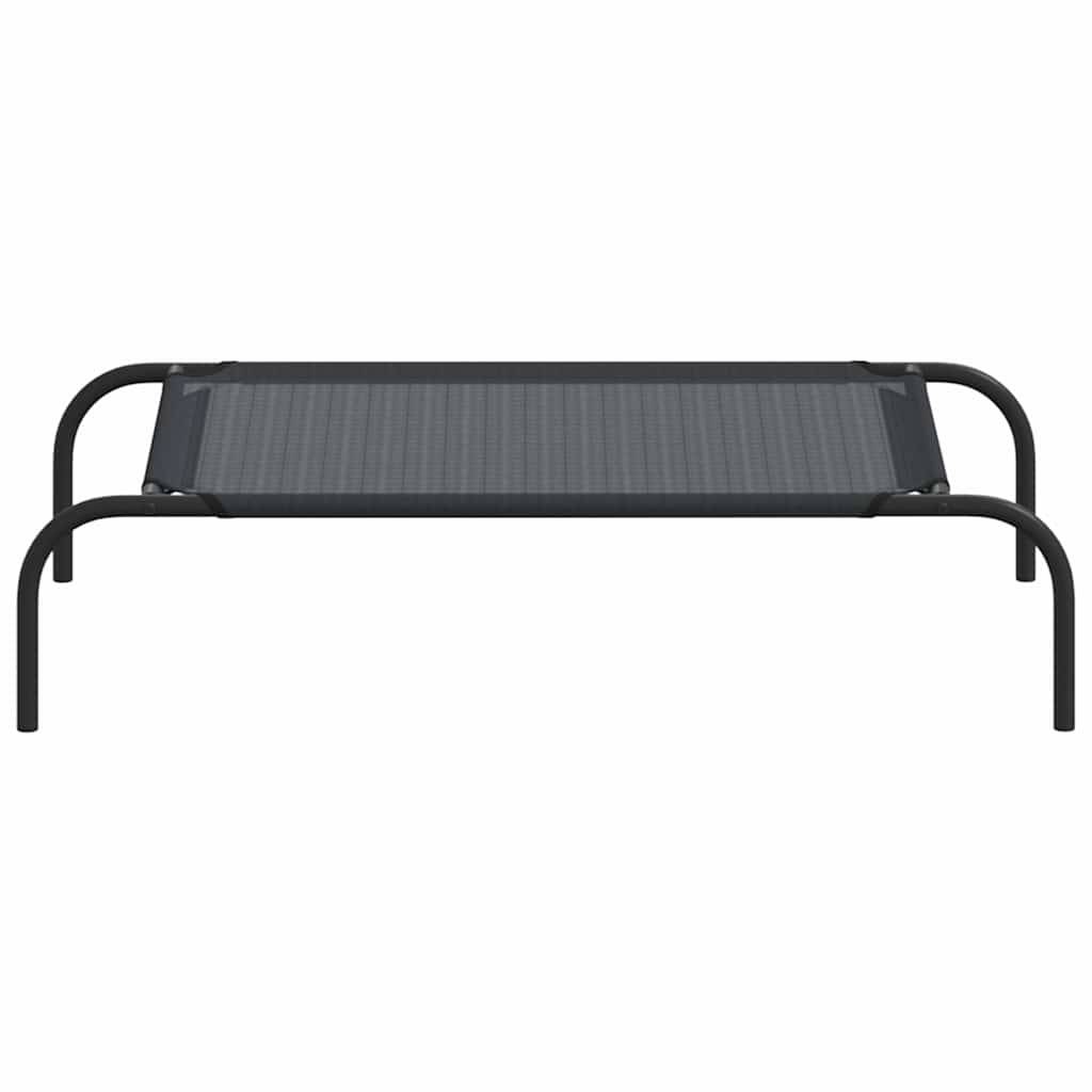 Vidaxl - Lit surélevé pour chien Noir S Textilène vidaXL 170661 - Imagen 8