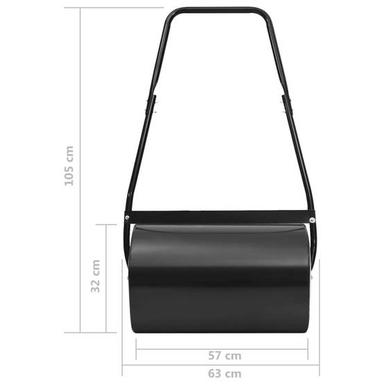 Vidaxl - Rouleau à gazon noir 63 cm 50 L vidaXL 147845 - Image 3