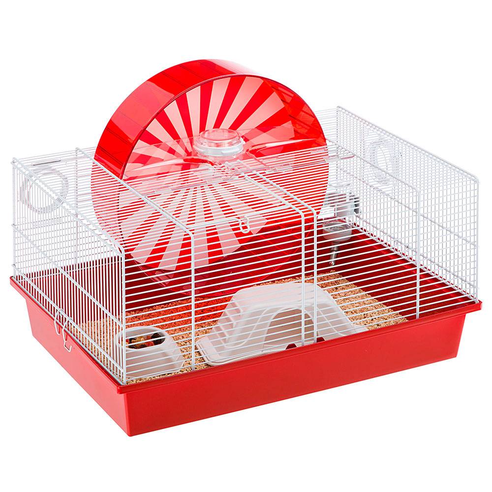 Ferplast - FERPLAST CONEY ISLAND Cage à Rongeurs pour Hamsters, en Métal, Accessoires inclus : Mangeoire, Abreuvoir, Maison, Roue Géante. 50x35xh36,2cm - Imagen 1