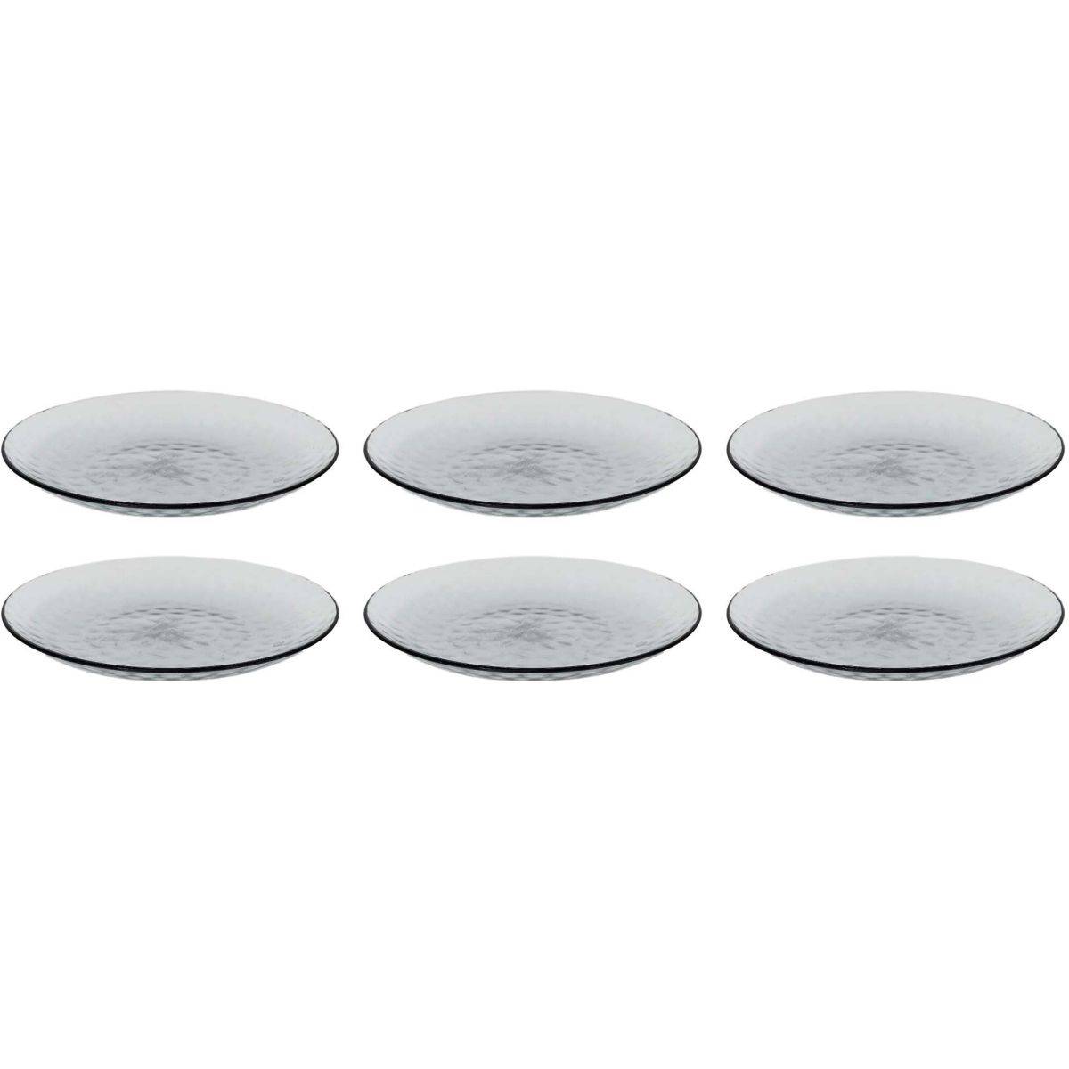 The Home Deco Factory - Assiettes en plastique effet martelé (Lot de 6) - Imagen 1
