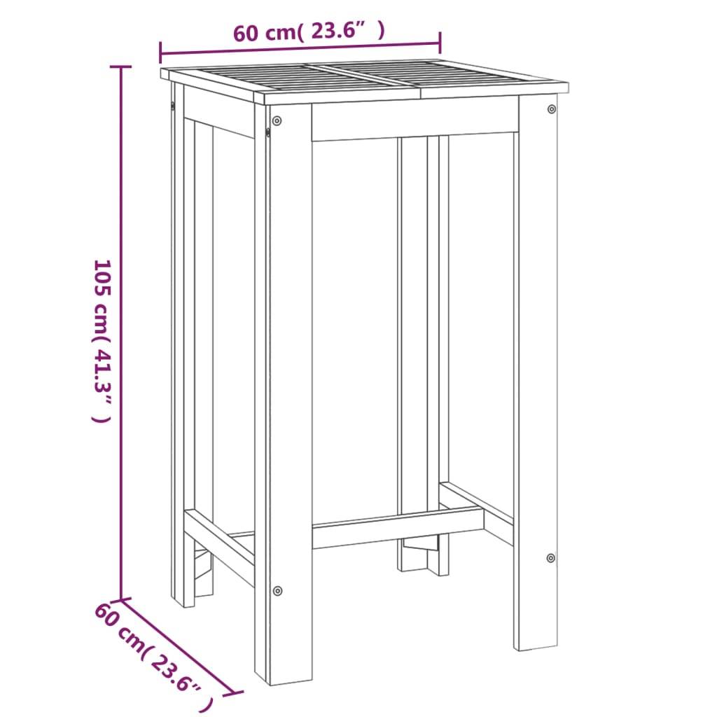 Vidaxl - Ensemble de bar de jardin 5 pcs bois d'acacia solide vidaXL 3154387 - Image 3