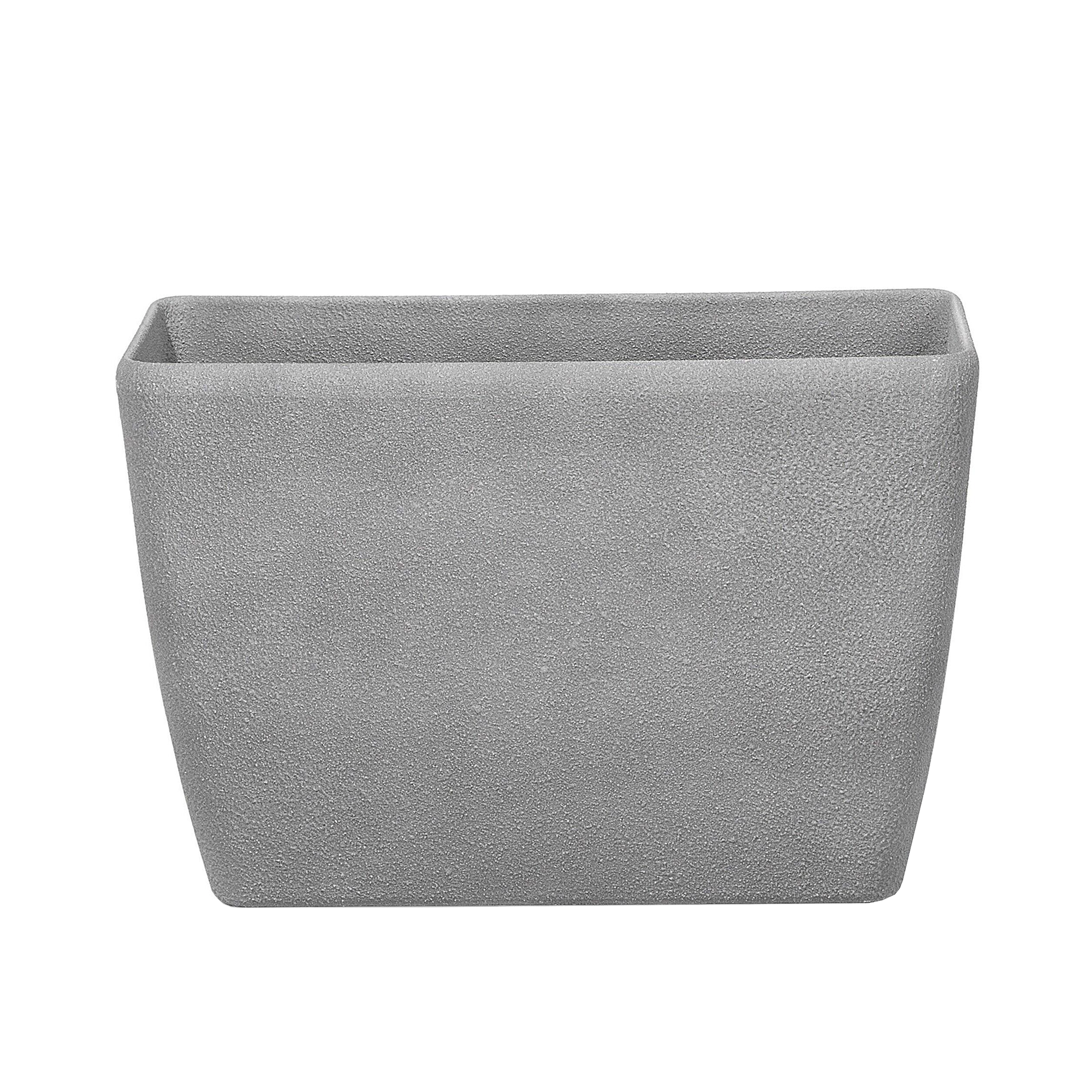 Beliani - Cache-Pot Gris Effet Pierre en Polyrésine 32 x 74 x 45 cm Pot de Fleurs Long et Haut au Design Moderne Idéal pour Extérieur et Intérieur - Imagen 4