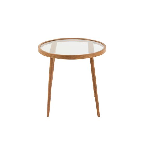 Autre - Table basse ronde en métal et verre D50 (lot de 2) - MALAGA - Imagen 5